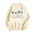 thumbnail image 4 of Lcziwo Ghost Sweatshirt Women Crew Neck Spooky Graphic Cute Sweater Happy Halloween Spooky Season Tops Long Sleeve Casual Fashion 2025 Pullover Beige,S, 4 of 4