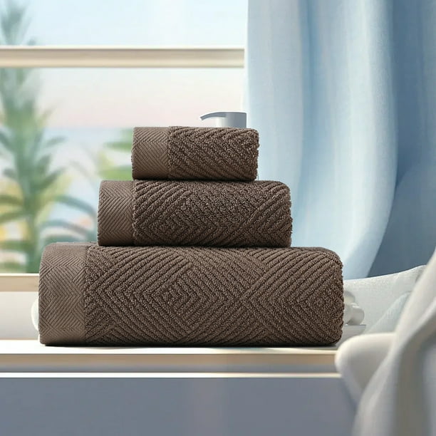Bath Towels Set For Bathroom Thick Soft Absorbent Towel Set Of 3 Household Wash Face Gift Towel