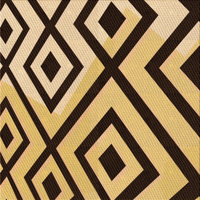 Ahgly Company Tapis d'Intérieur Lavable en Machine Carré Transitionnel Marron, 6 Pieds Carré
