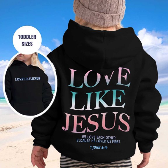 CUZIBR Baby Girls Hoodies Letter Graphic Sweatshirt Pullover With Pocket Long Sleeve Soft Outdoor Tops,Black,3-4 Years
