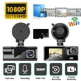 thumbnail image 4 of Dash Cam Front and Inside 1080P FHD with WiFi Infrared Night Vision 140° Wide Angle Loop Recording 24H Parking Monitor for Cars Support 64GB Card APP Control, 4 of 8