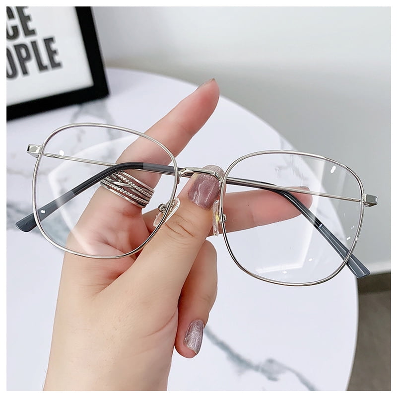 darkness Pamphlet Induce Anti Blue Light Myopia Glasses Wire Frame UV Blocking Short Sighted Eyewear  for Men and Women 400 Silver Frame - Walmart.com