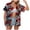 Brick Red, variant on Women American Flag Shirts Patriotic Camp Shirt 4th of July Tops USA Flag Red White Blue Top Button Up Plus Size (Brick Red, L)