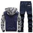 thumbnail image 5 of Men's Casual Camouflage Hoodie Tracksuit Set Long Sleeve Full-Zip Sweat Suits, 5 of 8