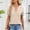 Beige, variant on Womens Short Sleeve Polo Collar Button Down Knit Top Casual Loose Fit Ribbed Blouse Soft Lightweight Shirt