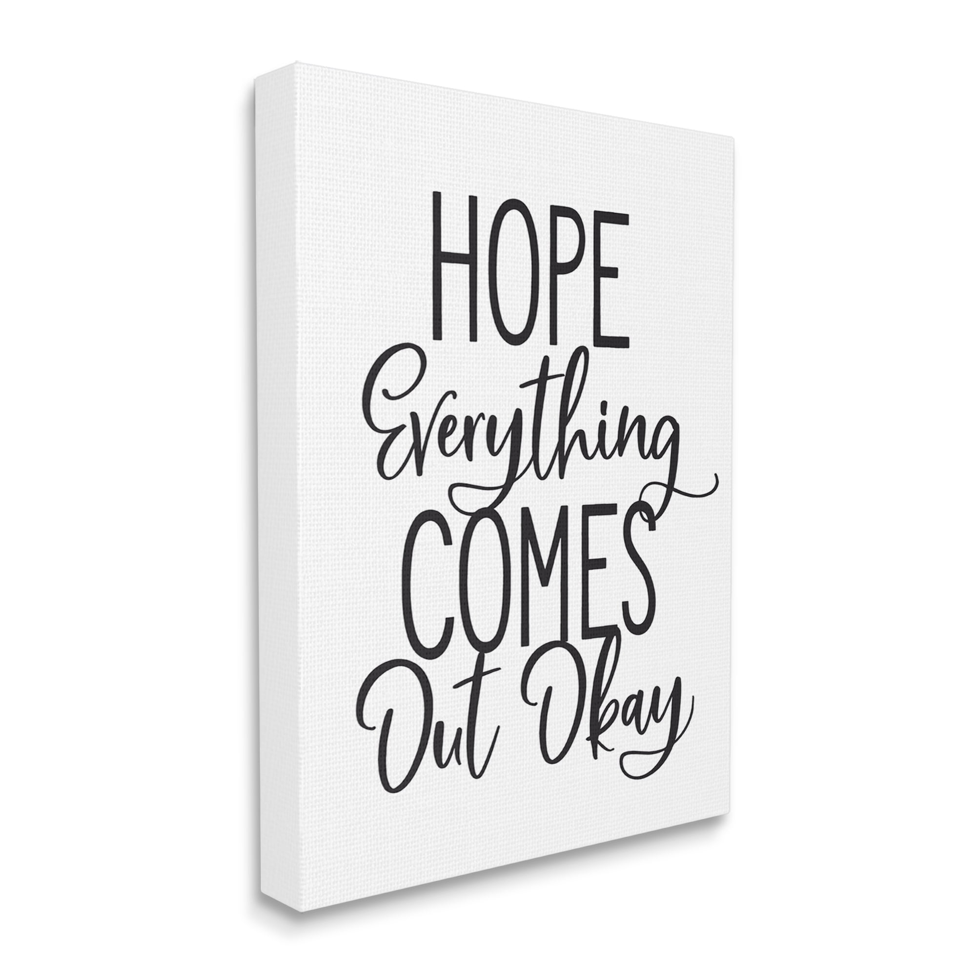 Stupell Industries Casual Bathroom Calligraphy Sign Humor Phrase Graphic Art Gallery Wrapped Canvas Print Wall Art, Design by Lettered and Lined
