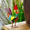 thumbnail image 2 of Eolstice Vibrant Rooster Figurine For Garden Accent, Colorful Outdoor Patio Yard Decor Piece, Farmhouse Inspired Ornament For Flower Beds Porch Steps Decoration, 2 of 6