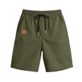 thumbnail image 7 of VV AVEORS Men'S Casual Shorts 9" Twill Cotton Stretch Drawstring Elastic Waist Lightweight Summer Beach Shorts With Pockets Army Green S, 7 of 7