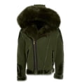 thumbnail image 2 of Jordan Craig Men El Jefe Shearling Moto Jackets (Military Green), 2 of 6