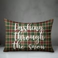 thumbnail image 2 of Creative Products Dashing Through The Snow in Tartan Plaid 14x20 Spun Poly Pillow, 2 of 2