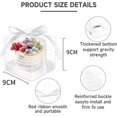 thumbnail image 2 of SINGOMON 24PCS Clear PVC Boxes 3.5 Inch Cupcake Boxes with White Ribbon and Insert Transparent Cup Cake Boxes Square Cupcake Holders Cupcake Carrier Plastic Gift Boxes Macaron Boxes Bakery Boxes, 2 of 6