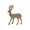 Gold, variant on Homellea Red Glitter Christmas Reindeer Figurine with Sparkling Antlers and Accents, Standing Deer Tabletop Ornament for Mantel, Fireplace, Shelf, Entryway and Seasonal Holiday Home Display
