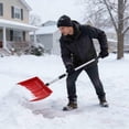 thumbnail image 5 of Large Lightweight Aluminum Snow Shovel & Ice Scraper | Heavy Duty Metal Snow Removal Tool with Comfortable Handle for Car, Camping, & Outdoor,Red, 5 of 7