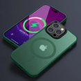 thumbnail image 1 of For Magsafe Matte Phone Case For iPhone 15 14 13 12 11 Pro Max Plus Translucent Frosted Magnetic Wireless Charge Shockproof Case, 1 of 7