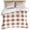 Brown, variant on Blue White Plaid Bedding 3 Piece Duvet Cover Set Full Size, Gradient Geometric Buffalo Checkered Soft Microfiber Comforter Cover with Zipper Closure & Pillowcases, Wrinkle & FadeResistant Quilt Cover