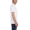 thumbnail image 3 of Hanes Essential-T Crewneck Short Sleeve Men's White T-Shirt, 100% Cotton, Size L, 6 Pack, 3 of 5