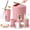 Pink and Gold, variant on 9 Pieces Black Bathroom Accessories Set, Gorgeous Gold Bathroom Set, Trash Can, Toilet Brush, Soap Dispenser and Toothbrush Holder, Soap Dish, Tumber, Qtip Holder, Tray, Sink Countertop Set Decor