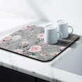thumbnail image 3 of Washable Rubber Multicolored Floral Dish Drying Mats for Kitchen Counter Home Large Coffee Bar Pad Accessories and Decor for Utensils Stemware 16''x18'', 3 of 7