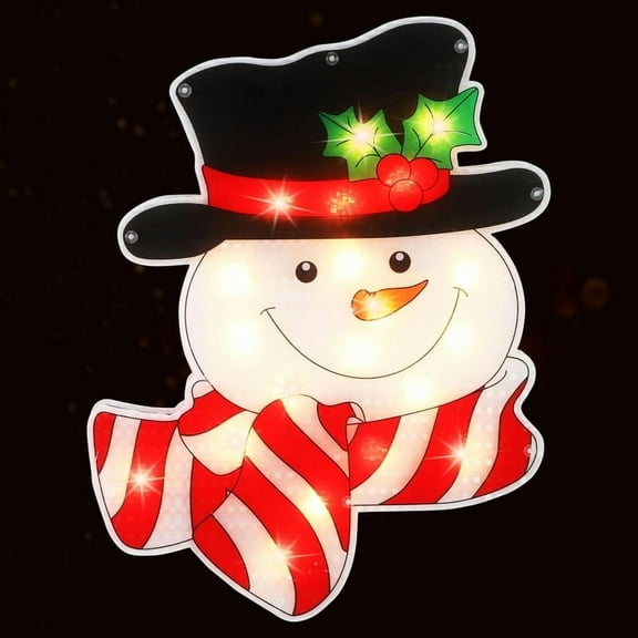 17'' Lighted Snowman Christmas Light for Christmas Decorations, Christmas Tree Decorations Accessories Hanging Ornaments, Christmas Decor Lights for Home