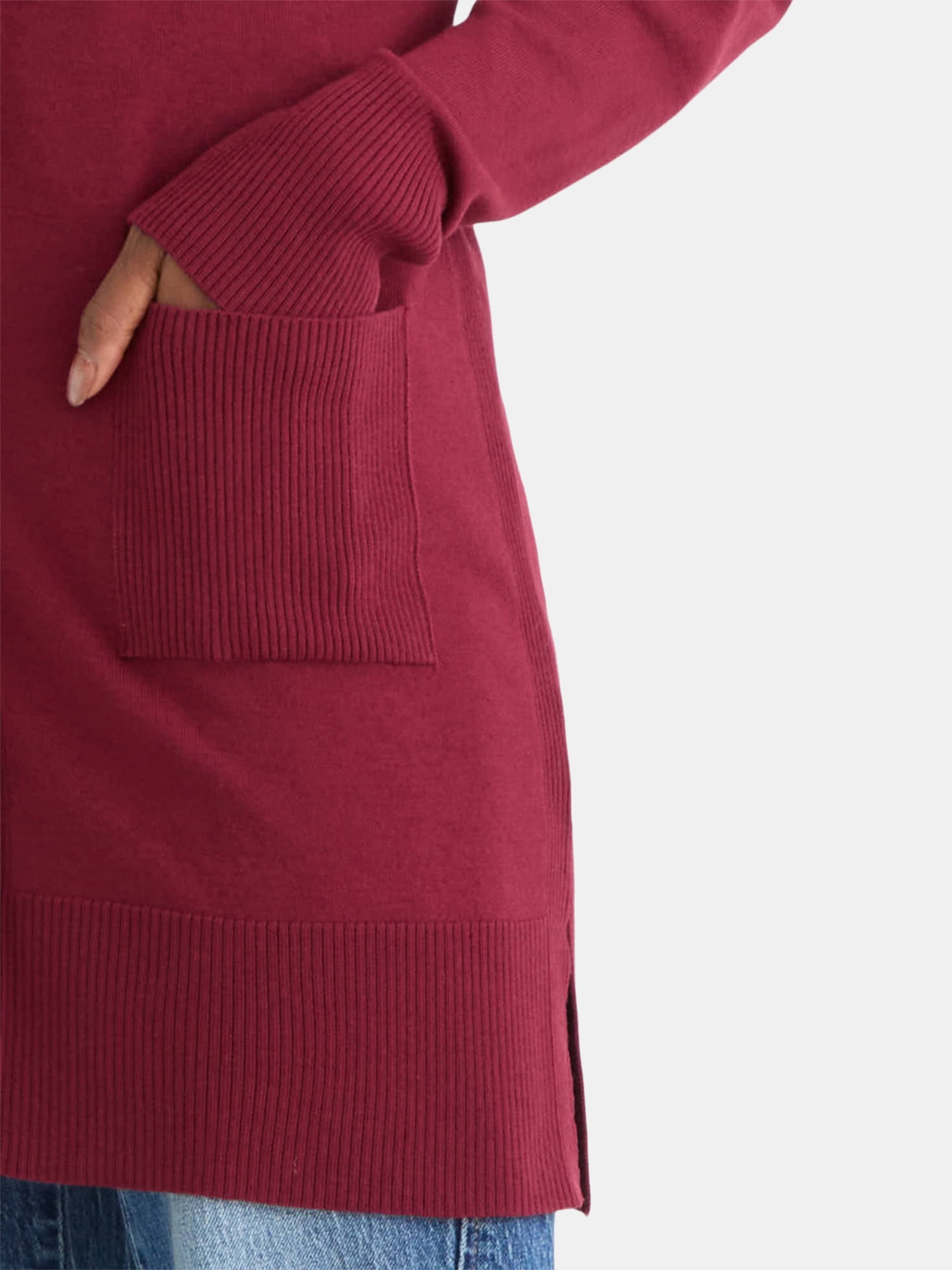Time and Tru Women’s Longline Button Front Cardigan Sweater, Lightweight, Sizes XS-XXXL
