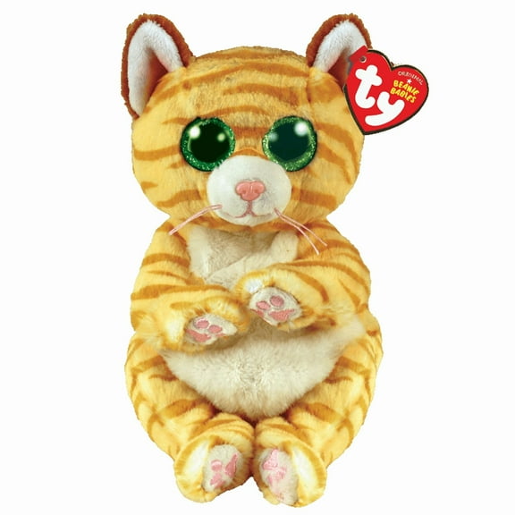 Ty Beanie Bellies - Mango the Gold Tabby Cat  – Medium (9")  - Stuffed Animal