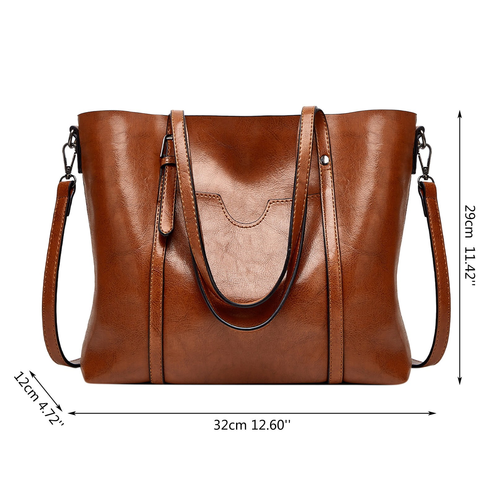 Crossbody Bags for Women Leather Purse and Handbags Retro Large Size g Shoulder Tote Bags Top Handle with Adjustable Strap Red