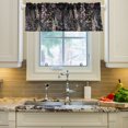 thumbnail image 2 of Yayeee Kitchen Valance Rod Pocket 54" x 18" Living Room Window Curtain, Dark Flowers Pattern, 2 of 6