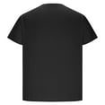 thumbnail image 3 of Men Gym Shirt Mens Polyester T Shirts Casual Short Sleeve Tees for Men Solid Color Men's T-Shirt Round Neck Button Fitting Top, 3 of 5