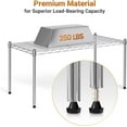 thumbnail image 5 of QUIOCOZY Heavy Duty 1-Tier Wire Storage Shelf, Metal Shelving Unit for Kitchen, Pantry, and Garage, 30" x 14" x 15", Chrome, 2 Pack, 5 of 7