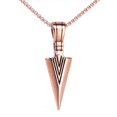 thumbnail image 1 of Collier Chaîne Cool en Titane Acier Inoxydable Flèche Gothique Réglable Style Rétro Ras-de-Cou à Pointe de Flèche Cadeaux Colliers pour Hommes Or Rose+or, 1 of 6