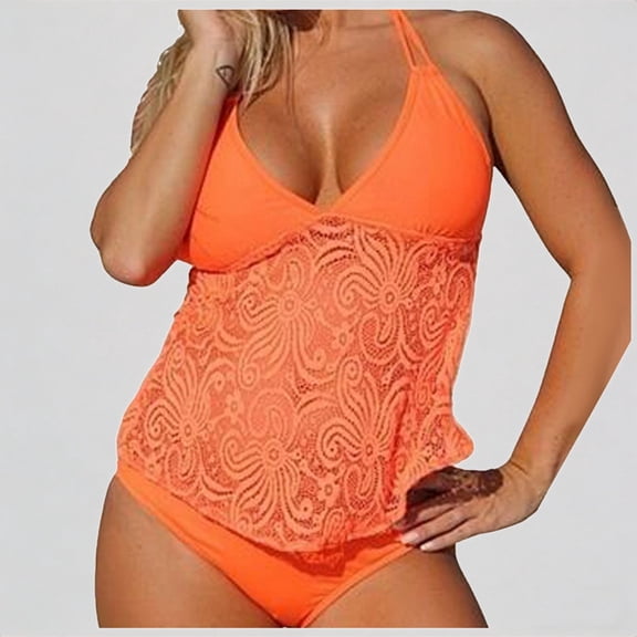 Daznico Two Piece Womens Swimsuits Tankini Bathing Suit Tops with Shorts Swimwear,XXL