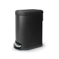 thumbnail image 1 of Acento Linea Slim Rectangular Step Trash Can, 1.3 Gallon Bathroom Waste Bin with Soft-Close Lid and Removable Inner Bucket, Matte Black, 1 of 10