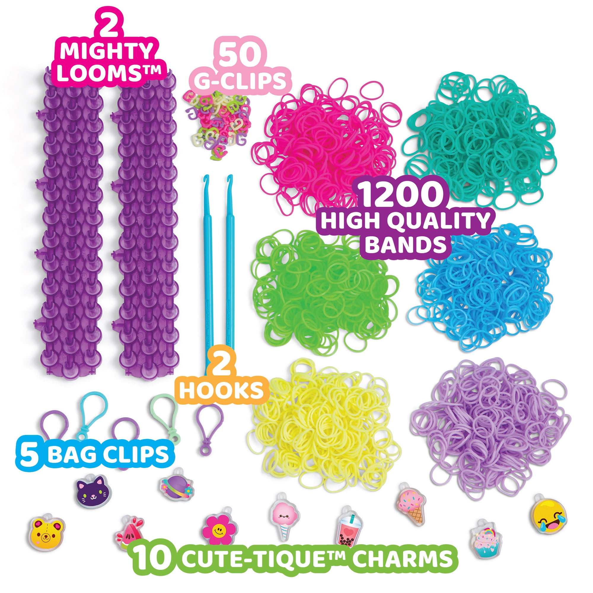 Rainbow Loom: Mighty Loom 1200+ Piece Rubber Band Bracelet