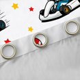 thumbnail image 4 of Manfei Cute Race Car Kitchen Curtains,Kawaii Stars Black Out Curtains Pack of 2 (42x63 Each),White, 4 of 7