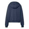 thumbnail image 6 of Telankuip Zip up Hoodies for Womens Casual Relaxed Fit Solid Color Hooded Sweatshirts with Thumbholes and Pockets Autumn and Winter Outerwear Full Zipper Jackes Dark Blue M, 6 of 6