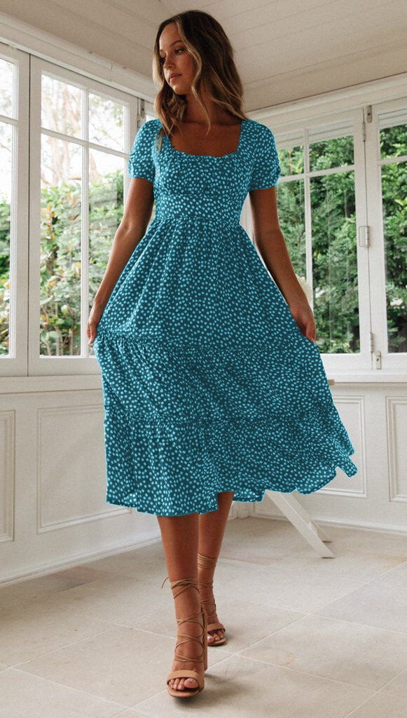 cute midi dress Python Print Frayed Hem Stretch Cotton the Limerick Dress is the most comfortable and versatile green midi dress you may ever own SUCCESSFULLY CUTE WOVEN MIDI DRESS