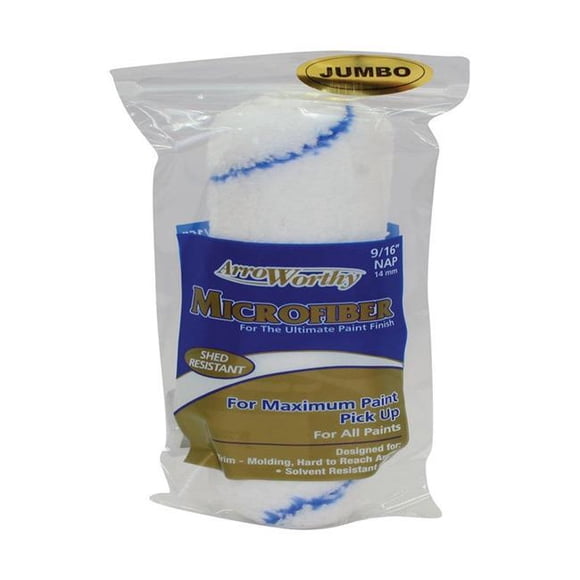 Arroworthy 1807924 Microfiber 0.56 x 6.5 in. Mini Paint Roller Cover, White