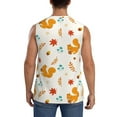thumbnail image 4 of Kdxio Squirrel Maple Leaves And Nuts for Men's Muscle T-shirt,Sleeveless for Workout Running Athletic Gym Lounge Casual, 4 of 7