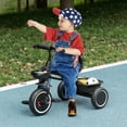 thumbnail image 2 of Qaba Tricycle for 2-5 Years Old, Toddler Bike with Adjustable Seat, Black, 2 of 10
