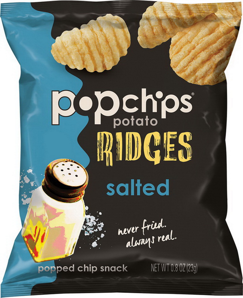 (Price/Case)Popchips 20082666701136 Popchips 0.8 oz Salted Ridges 72 Ct
