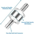 thumbnail image 2 of One Way Aluminium Fuel Non Return Fuel Check Valve For Petrol Diesel Oil Water Chrome Car Auto Carburettor Low Pressure Systems(2pcs, Silver), 2 of 5