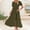 Army Green, variant on Xihbxyly Dress for Women Summer Boho Solid Print Off the Shoulder Long Dress Leisure Slim Fit Short Sleeve Beach Dress