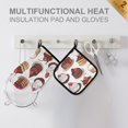 thumbnail image 4 of Yayeee Oven Mitts and Pot Holder Set of 4 Heat Resistant Kitchen Gloves Baking Hot Pad, White Chocolate Cakes, 4 of 5