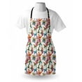 thumbnail image 3 of Butterfly Apron Flying Butterflies with Floral Elements Vivid Color Palette Wildflowers Retro, Unisex Kitchen Bib Apron with Adjustable Neck for Cooking Baking Gardening, Multicolor, by Ambesonne, 3 of 3