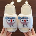 thumbnail image 2 of Gubotare Slippers for Kids Girls Boys Girls Fuzzy House Slippers Cute Comfy Faux Fur Slip On Fluffy Plush Open Toe Home Slides for Kids Indoor Outdoor Warm Shoes Size 11 (White,Little Kids 11), 2 of 3