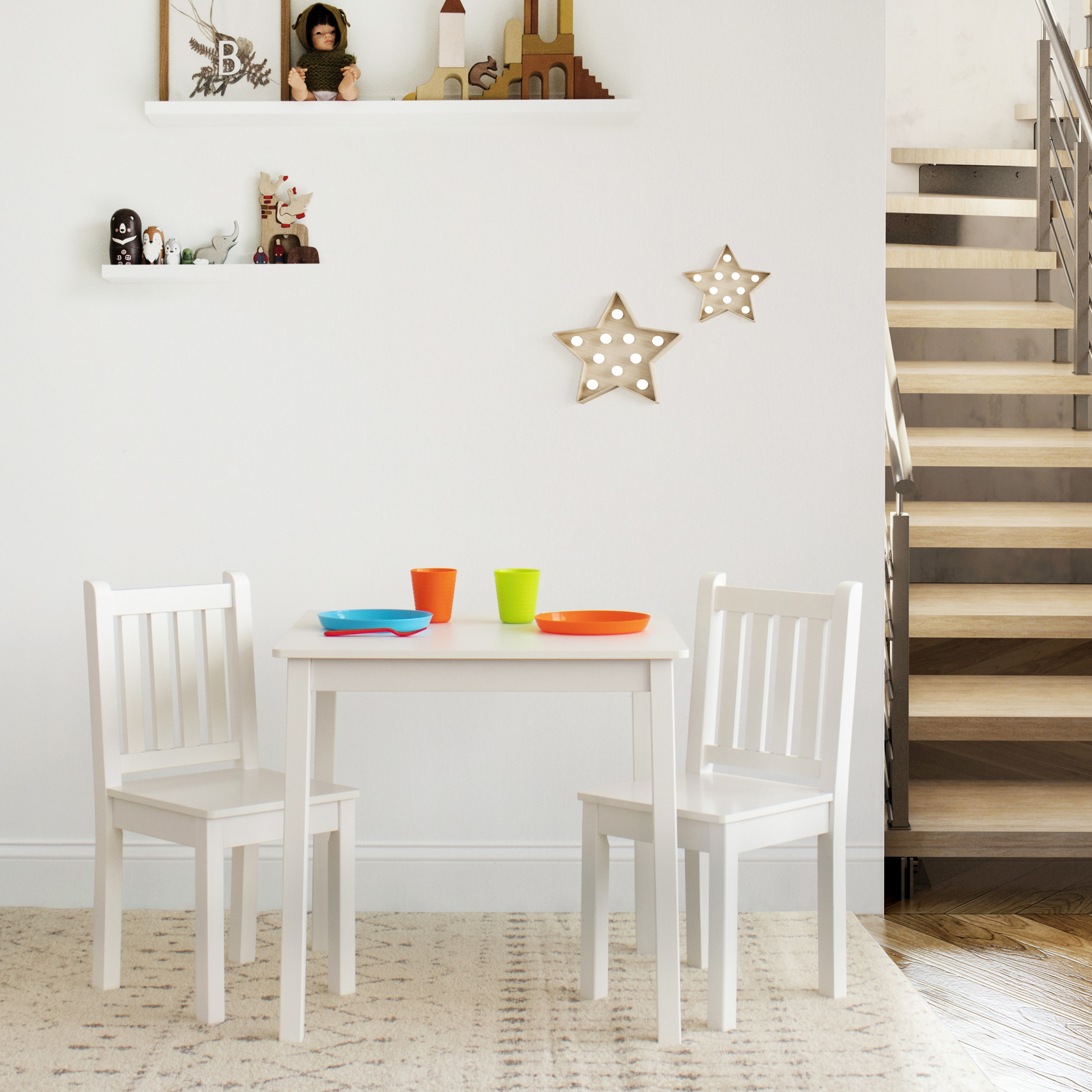 Humble Crew Cambridge Kids Wood Table and 2 Chairs Set photo 3
