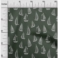 thumbnail image 1 of oneOone Polyester Lycra Dark Green Fabric Yacht Nautical Diy Clothing Quilting Fabric Print Fabric By Yard 56 Inch Wide, 1 of 4