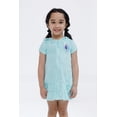 thumbnail image 6 of Disney Frozen Toddler Girls' Hooded Terry Cloth Swim Cover-Up Anna and Elsa Snowflake Aqua, 6 of 10