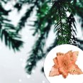 thumbnail image 3 of Toystoory Navidad cabeza de flor artificial fiesta boda adorno de Navidad hogar granja oficina comedor DIY decoración flores falsas Kits de decoración para fiestas Oro rosa Toystoory HA069944-03, 3 of 6