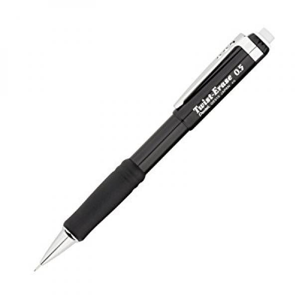 Pentel QE515A Twist-Erase III Mechanical Pencil, 0.5 mm, Black Barrel